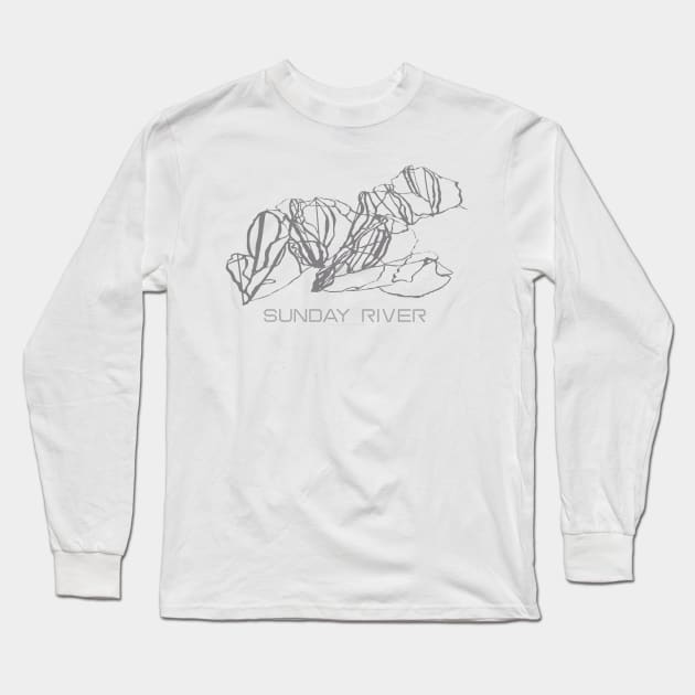 Sunday River Resort 3D Long Sleeve T-Shirt by Mapsynergy